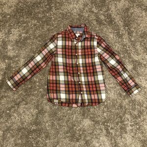 Orange Plaid Long Sleeve Boys Size 8/10